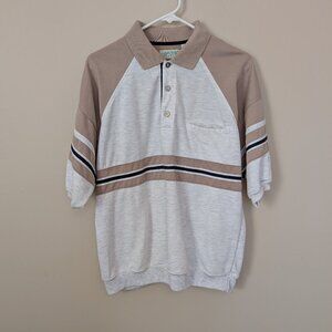 VINTAGE Ash Creek Trading men's pullover short sleeve polo shirt EUC Large 1980s
